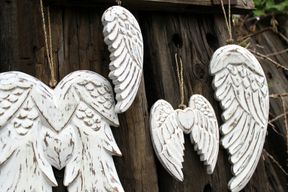 Petites ailes d'ange artisanales - Coeur - 15cm