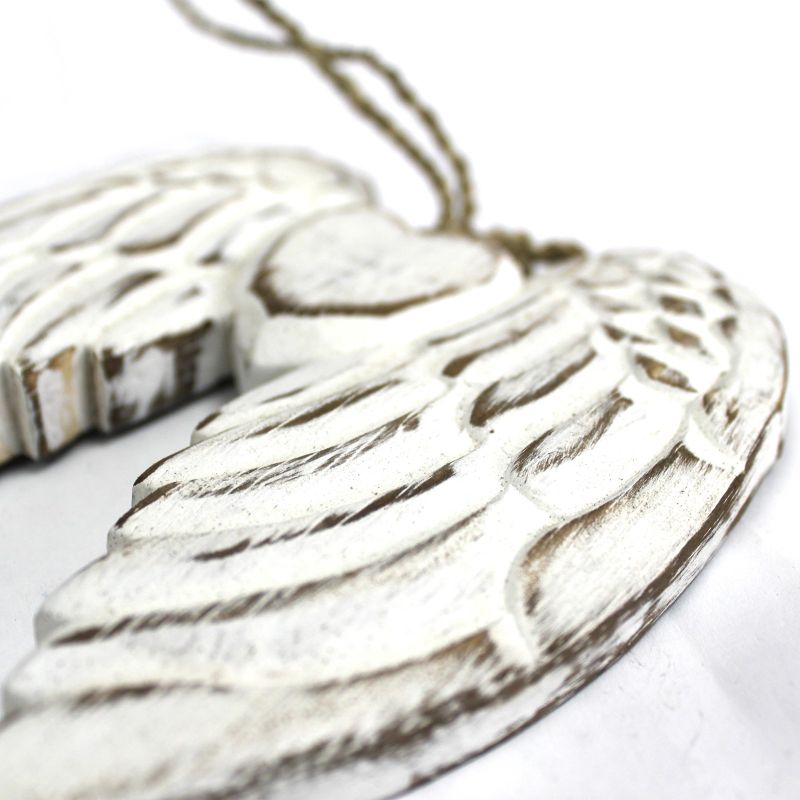 Petites ailes d'ange artisanales - Coeur - 15cm