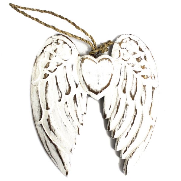 Petites ailes d'ange artisanales - Coeur - 15cm