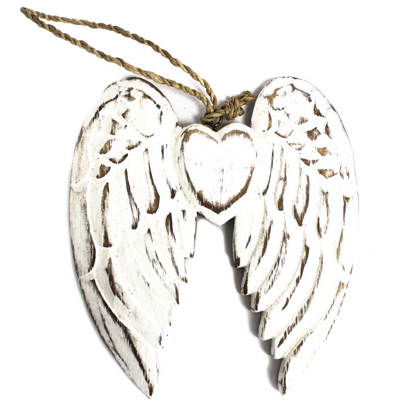 Petites ailes d'ange artisanales - Coeur - 15cm