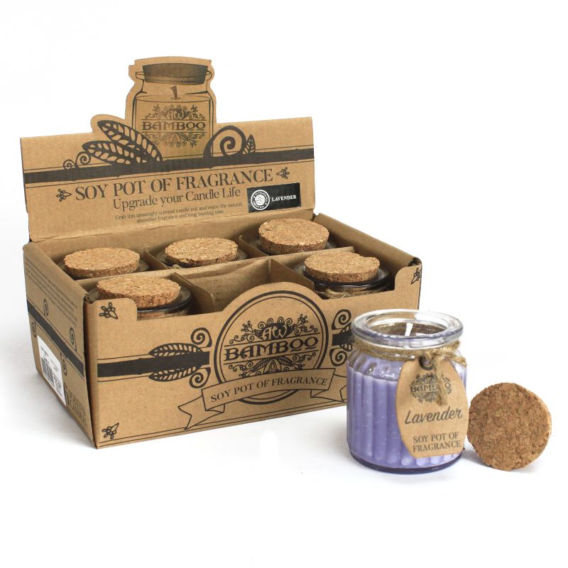 Bougies en pot à la cire de soja - Lavande