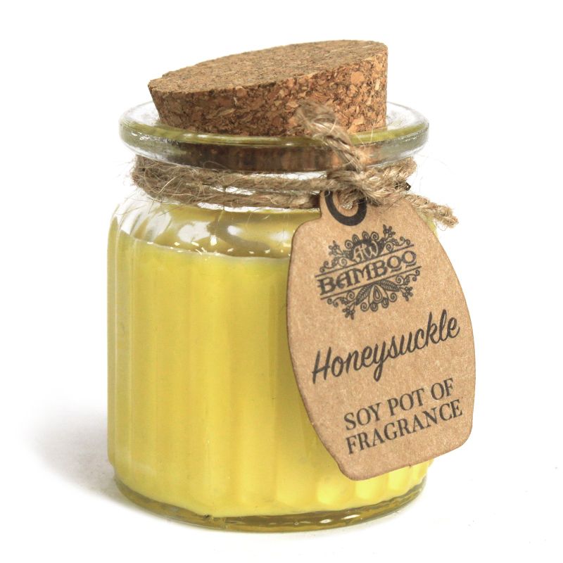 Bougies en pot à la cire de soja - Chèvrefeuille