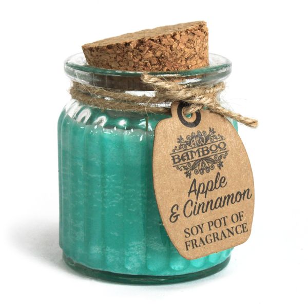Bougies en pot à la cire de soja - Pomme et Cannelle