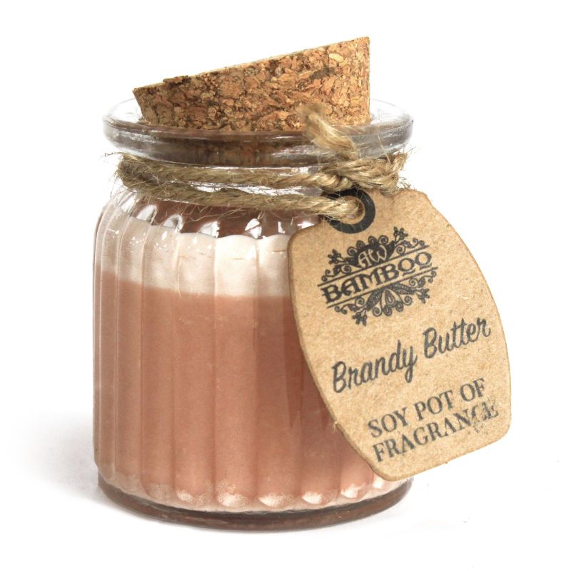 Bougies en pot à la cire de soja - Beurre de Brandy