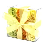 Boîtes de 9 Roses de Savon - Rose du Printemps
