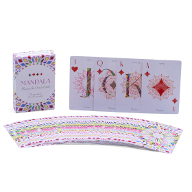 10x Cartes à jouer et oracles Mandala – Symétrie de kaléidoscope