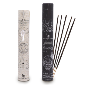 4x Encens Ancient Witch – Tube de Sortilèges – Purification – Pendule en Cristal de Roche