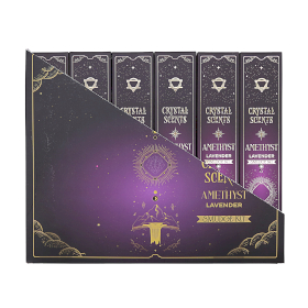 12x Encens & Cristaux Améthyste - Coffret Lavande