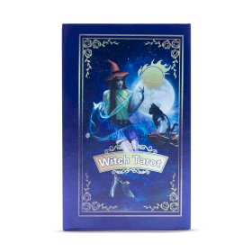 Tarot feuille métallisée violette – Sorcière – avec livret