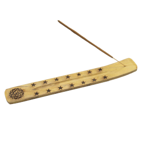 12x Porte-encens en bois de manguier - Designs Ésotériques