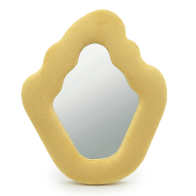 Miroir Ondulé Doux Flamme – Jaune  – 23 x 27,5 x 2,3 cm