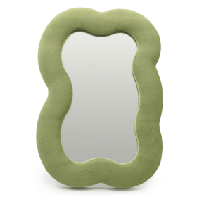 Miroir Ondulé Doux Grand Nuage – Vert  – 33,4 x 23,5 x 2,3 cm