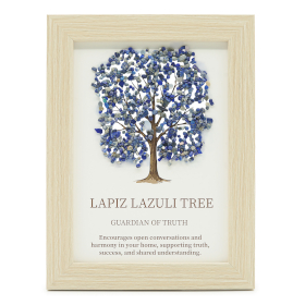 Image en Gemmes avec cadre – Arbre de Vie – Lapis-Lazuli