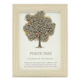 Image en Gemmes avec cadre – Arbre de Vie – Pyrite