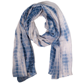 Nomad Sari – Foulard d’été 180x50 cm – Fête – Bleu