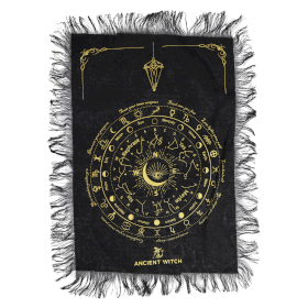6x Tissu de divination pour pendule - Œil omniscient - Noir & Or