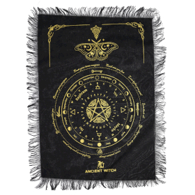 6x Tissu de divination pour pendule - Papillon mystique - Noir & Or