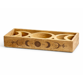 Plateau de Tarot Phase de Lune avec Porte-cartes