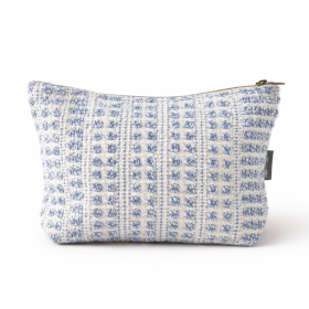 Trousse Nomad Sari Jacquard Indien – Écho Indigo