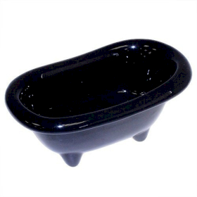4x Mini Baignoire en Céramique - Noir