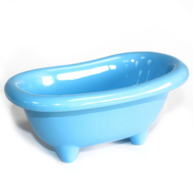 4x Mini Baignoire en Céramique - Bleu Bébé