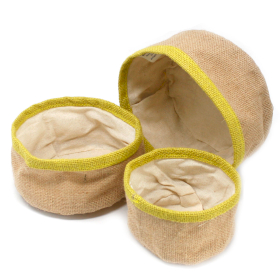 3x Lots de 3 Paniers en Jute Naturelle - Olive