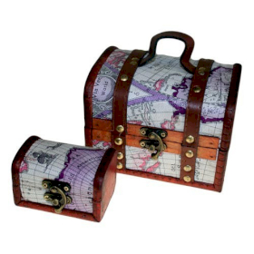 Boite Style Colonial Set de 2 - Atlas