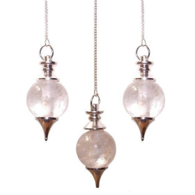 3x Pendule Sphère - Cristal de roche
