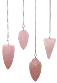 3x GemPierre Magic Pendule Magic Pendulum - Rose Quartz