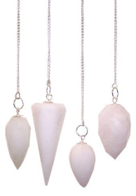 3x GemPierre Magic Pendule Magic Pendulum - Snow Quartz