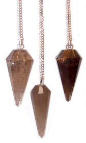 3x GemPierre Magic Pendule Magic Pendulum - Smoky Quartz