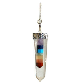 3x Pendules double - Quartz/ 7chakras