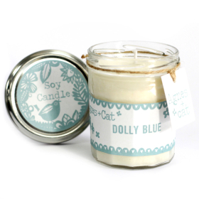 6x Bougie Pot de Confiture - Dolly Blue