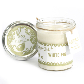 6x Bougie Pot de Confiture - Figue Blanche