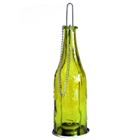 3x Lanterne en Bouteille Recyclée - Verte