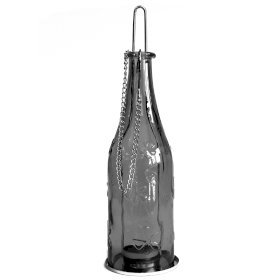 3x Lanterne en Bouteille Recyclée - Grise