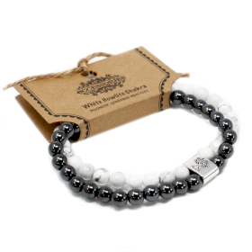 3x Bracelets Magnétiques -  Howlite Blanche Chakra