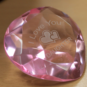 12x Boite de 12 Coeur I love you Daughter - Coeur