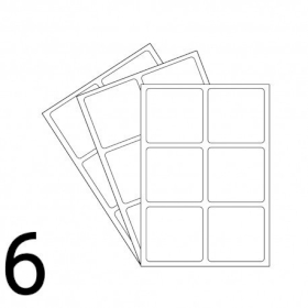 20x 6 étiquettes - Bords Ronds 99.1 x 93.1 mm