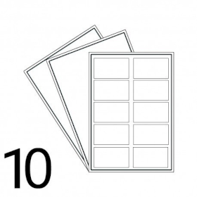 20x 10 étiquettes - Bords Ronds 99.1 x 57.3 mm