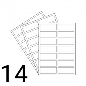 20x 14 étiquettes - Bords Ronds 99.1 X 38.1 mm