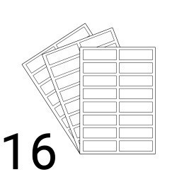 20x 16 étiquettes - Bords Ronds 99.1 X 33.9 mm