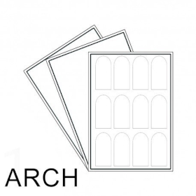 20x 12 étiquettes Courbées pour Bouteilles 40 x 84 mm