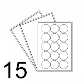 20x 15 étiquettes - Cercles 51 mm