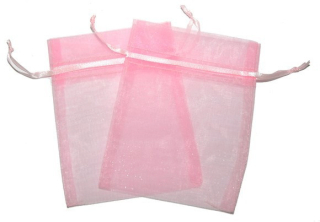 30x Sachet Organza Classique 130x100mm - Rose