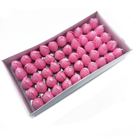 50x Fleurs de Savon pour Bouquet - Tulipe Medium - Rosa