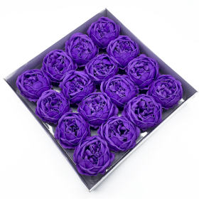 16x Fleurs de Savon pour Bouquet - Pivoine Large - Lavande