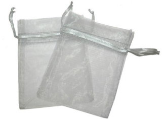 30x Sachet Organza Classique 130x100mm - Gris