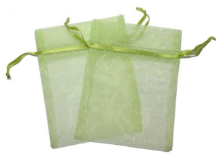 30x Sachet Organza Classique 130x100mm - Vert prairie