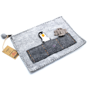 Pochette avec marionnettes à doigt pour tablette